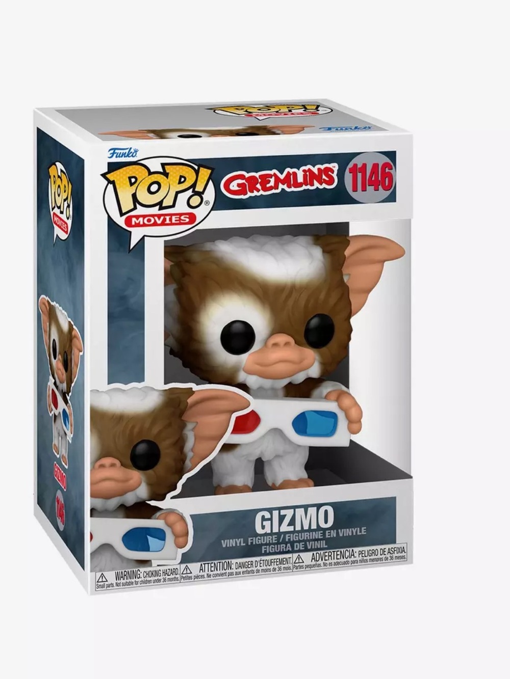 Funko Pop! Gremlins Gizmo with 3D Glasses (Brown, White, Pink, Blue, Red)
